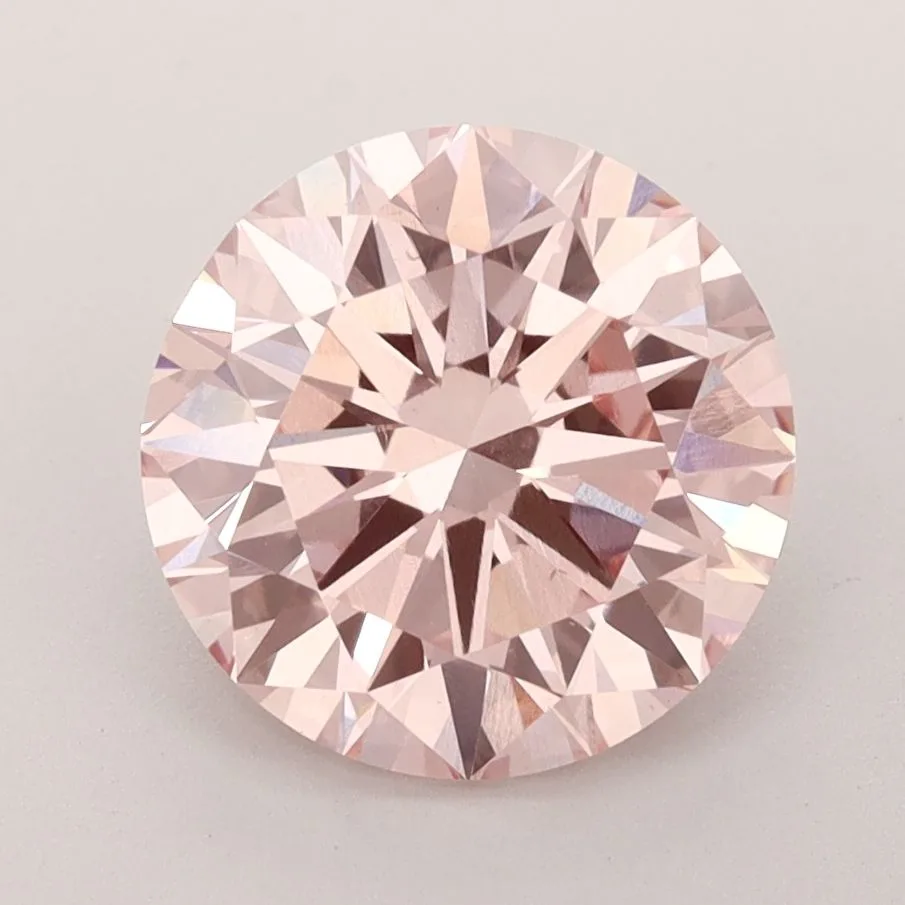 3.0 Carat Fancy Intense Pink VS1 ROUND Lab Diamond