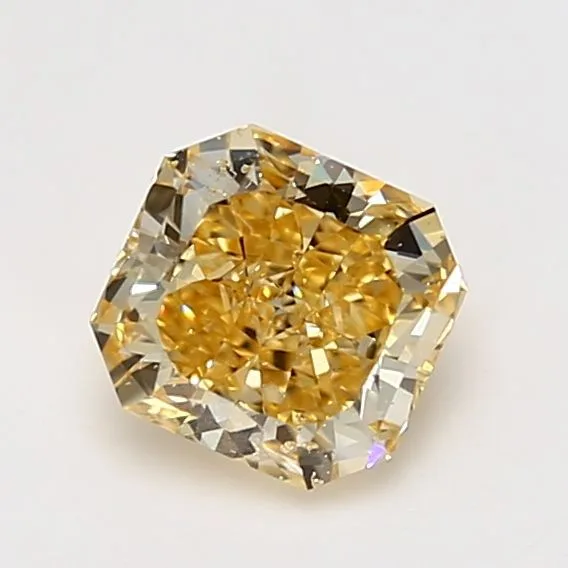 1.3 Carat Radiant Fancy Intense Yellow SI2 Natural Diamond