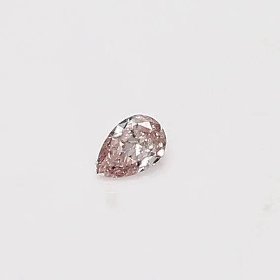 0.05 Carat Pear Fancy Light Pink Natural Diamond