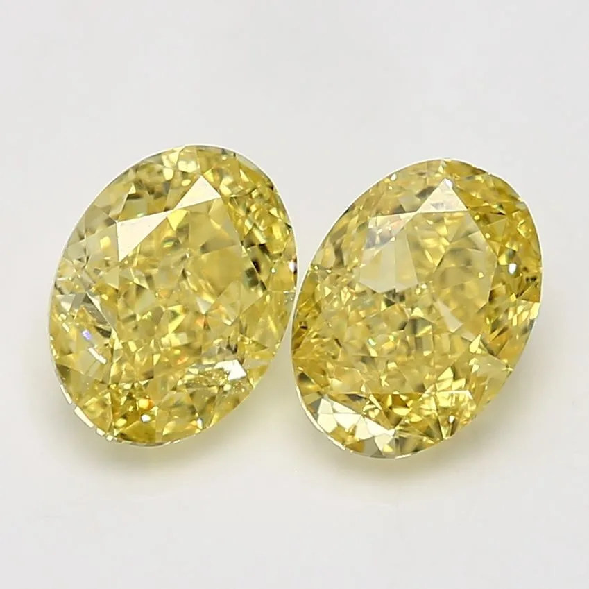 2.01 Carat Oval Fancy Vivid Yellow VS1 Natural Diamond