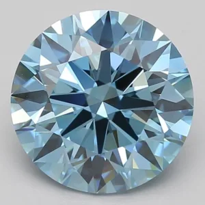 3.85 Carat Round Fancy Vivid Blue VVS1 Lab Diamond