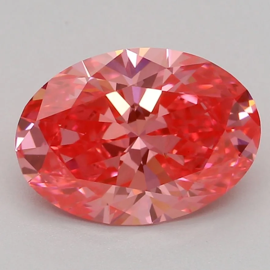 1.54 Carat Fancy Vivid Pink VVS2 OVAL Lab Diamond