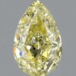1 Carat Pear Fancy Yellow SI2 Natural Diamond