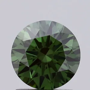 1.31 Carat Round Fancy Vivid Green VVS2 Lab Diamond