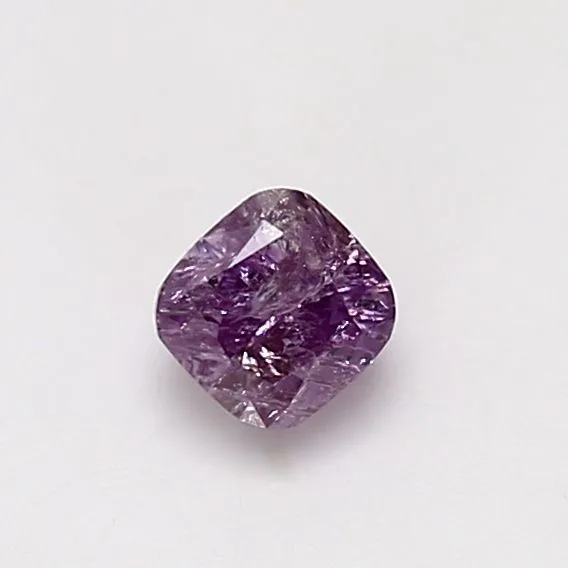 0.5 Carat Cushion Brilliant Fancy Intense Pink Purple Natural Diamond