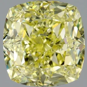 2.69 Carat Cushion Brilliant Fancy Yellow SI2 Natural Diamond