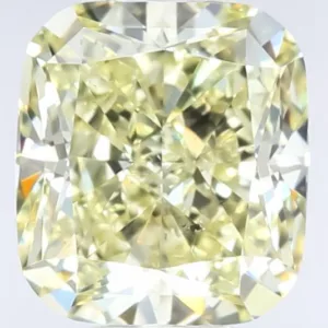 1.23 Carat Cushion Brilliant Fancy Light Yellow SI1 Natural Diamond