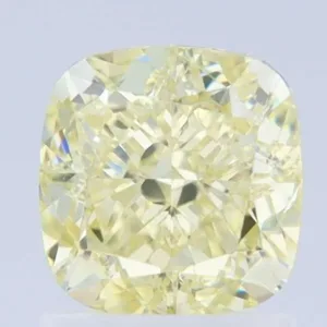 1.62 Carat Cushion Brilliant Fancy Light Yellow SI1 Natural Diamond