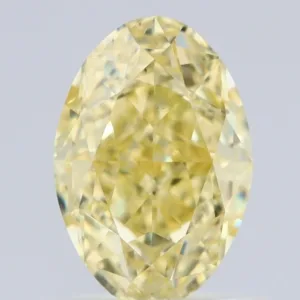 1 Carat Oval Fancy Yellow VS2 Natural Diamond
