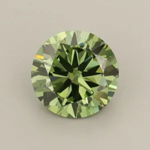 0.69 Carat Round Fancy Vivid Green VVS2 Lab Diamond
