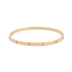 Cartier 18K Yellow Gold 6 Diamond Love Bracelet