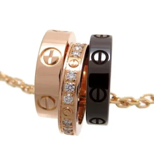 Cartier Women's Love Three-Hoop Diamond Necklace