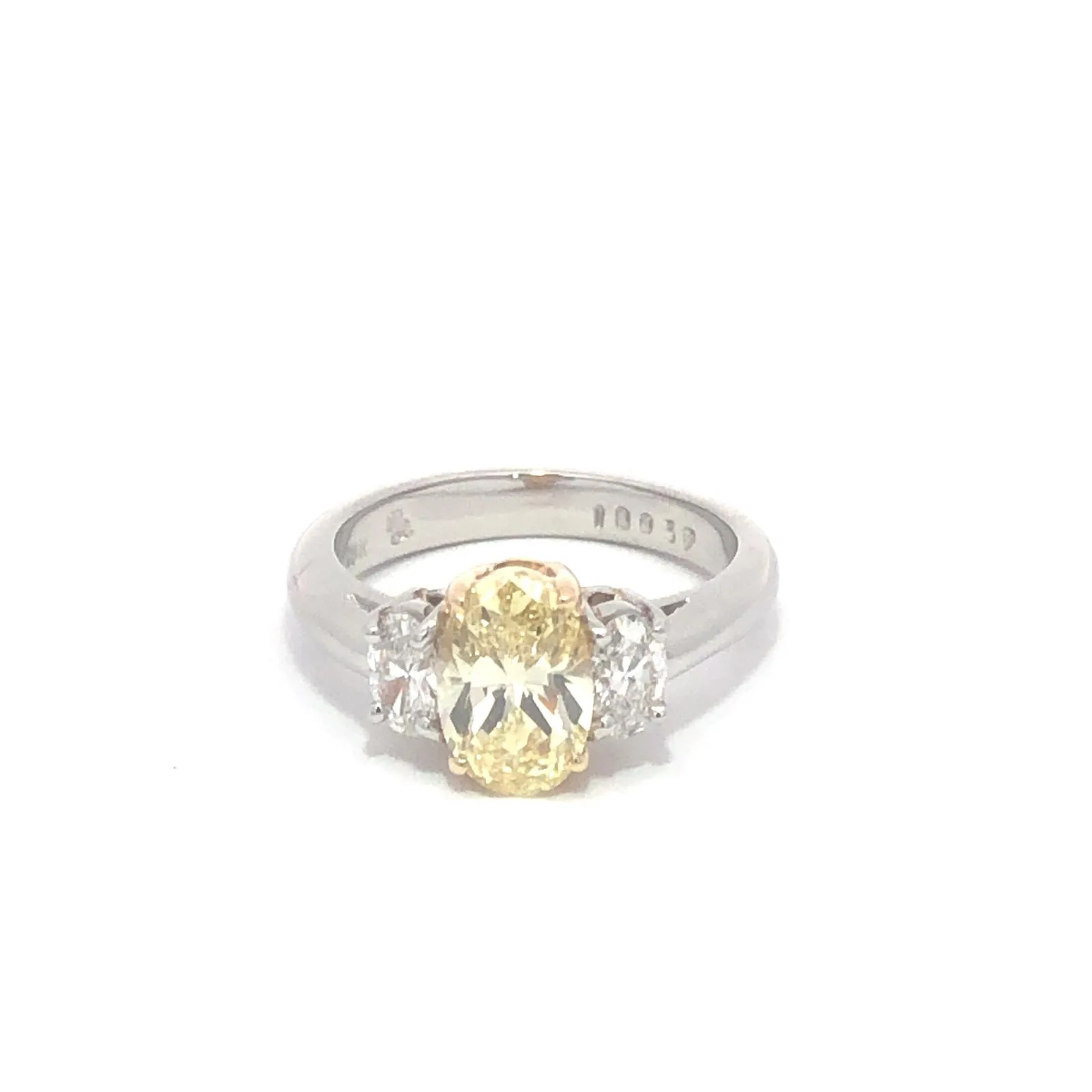 1.54 Carat Oval Fancy Intense Yellow VS2 Natural Diamond 1 1.54 Carat Oval Fancy Intense Yellow VS2 Natural Diamond