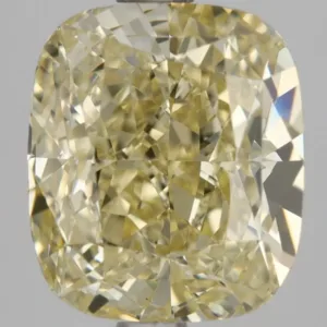 3.02 Carat Cushion Brilliant Fancy Light Yellow VS2 Natural Diamond
