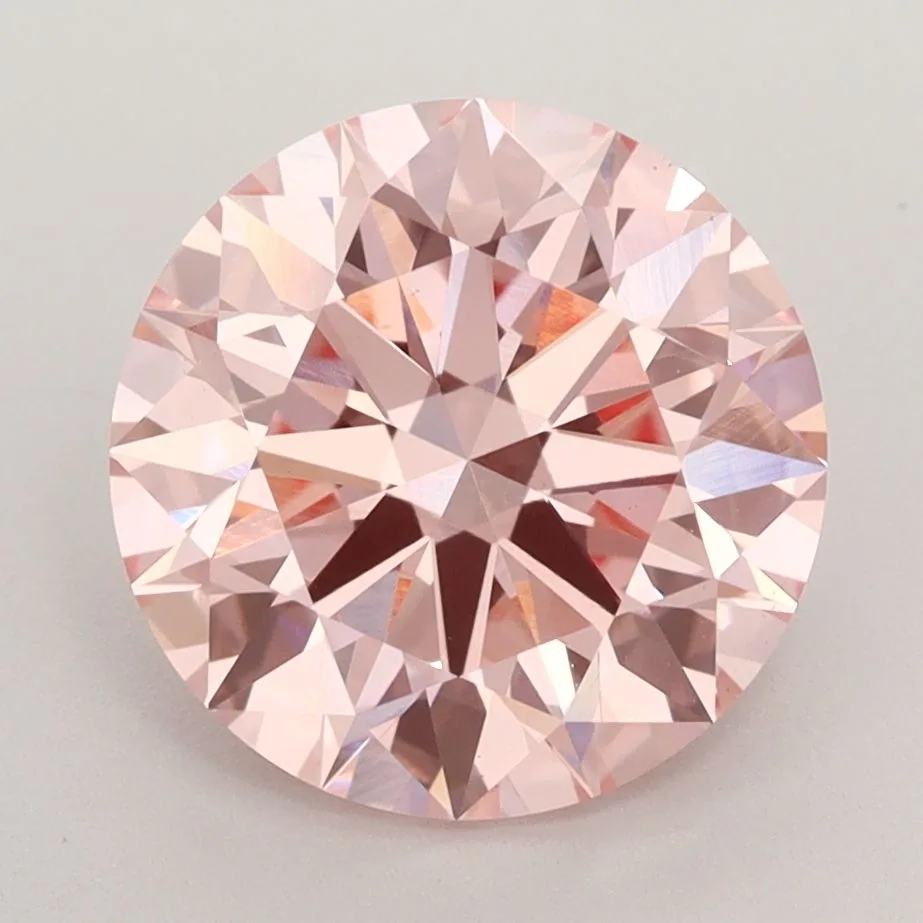 3.13 Carat Round Fancy Vivid Pink VS1 Lab Diamond