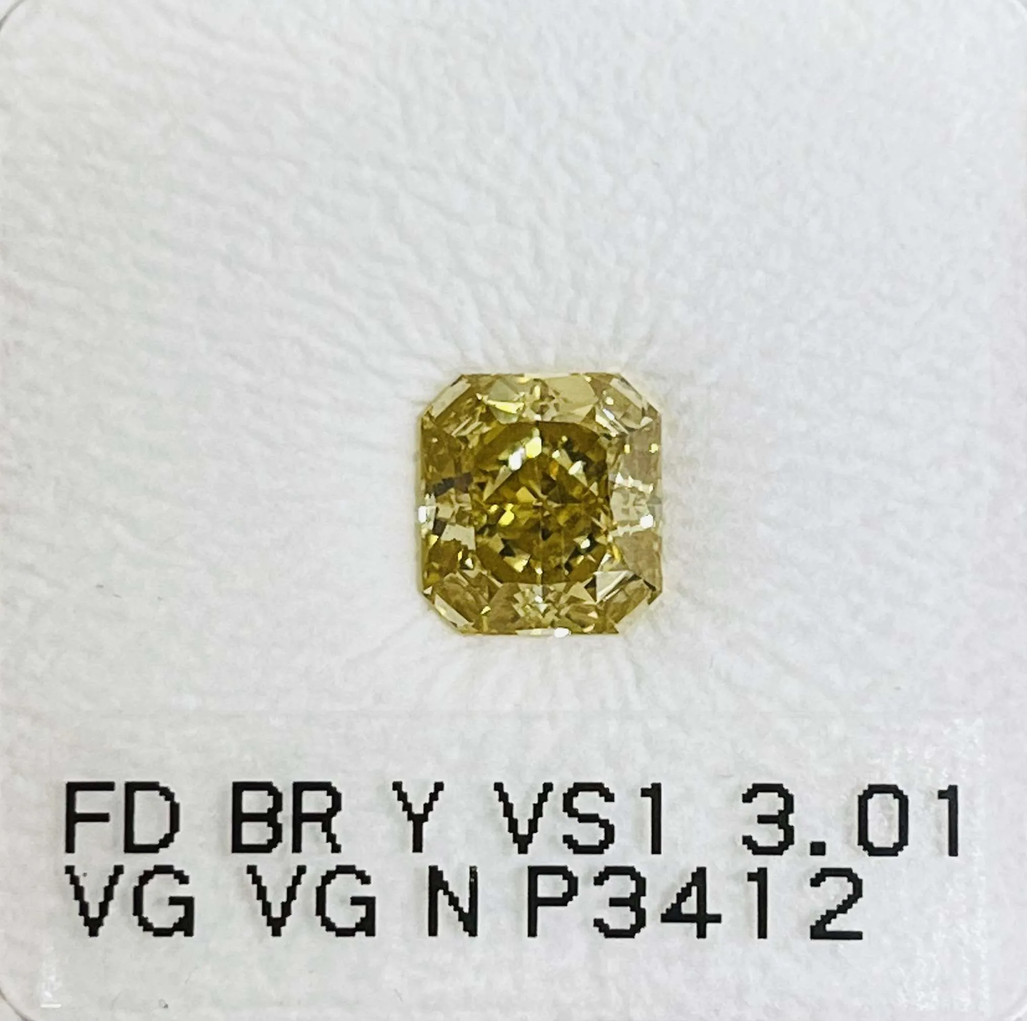 3.01 Carat Radiant Fancy Deep Yellow VS1 Natural Diamond 1 3.01 Carat Radiant Fancy Deep Yellow VS1 Natural Diamond