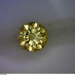 0.16 Carat Round Fancy Yellow Natural Diamond