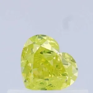 0.4 Carat Heart Fancy Intense Yellow VS2 Natural Diamond