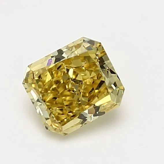 1.01 Carat Radiant Fancy Intense Yellow SI1 Natural Diamond