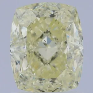 1.7 Carat Cushion Brilliant Fancy Light Yellow VS2 Natural Diamond