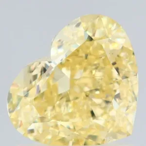1.5 Carat Heart Fancy Yellow VS2 Natural Diamond