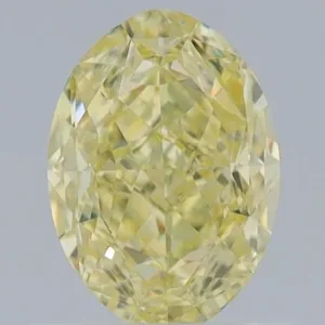 1.01 Carat Oval Fancy Yellow VS2 Natural Diamond