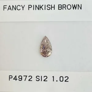 1.02 Carat Pear Fancy Brown SI2 Natural Diamond
