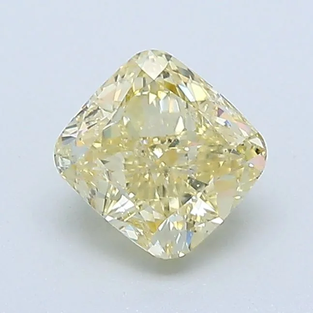 0.7 Carat Cushion Brilliant Fancy Yellow VS2 Natural Diamond