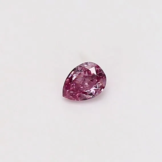 0.08 Carat Pear Fancy Vivid Pink VS2 Natural Diamond