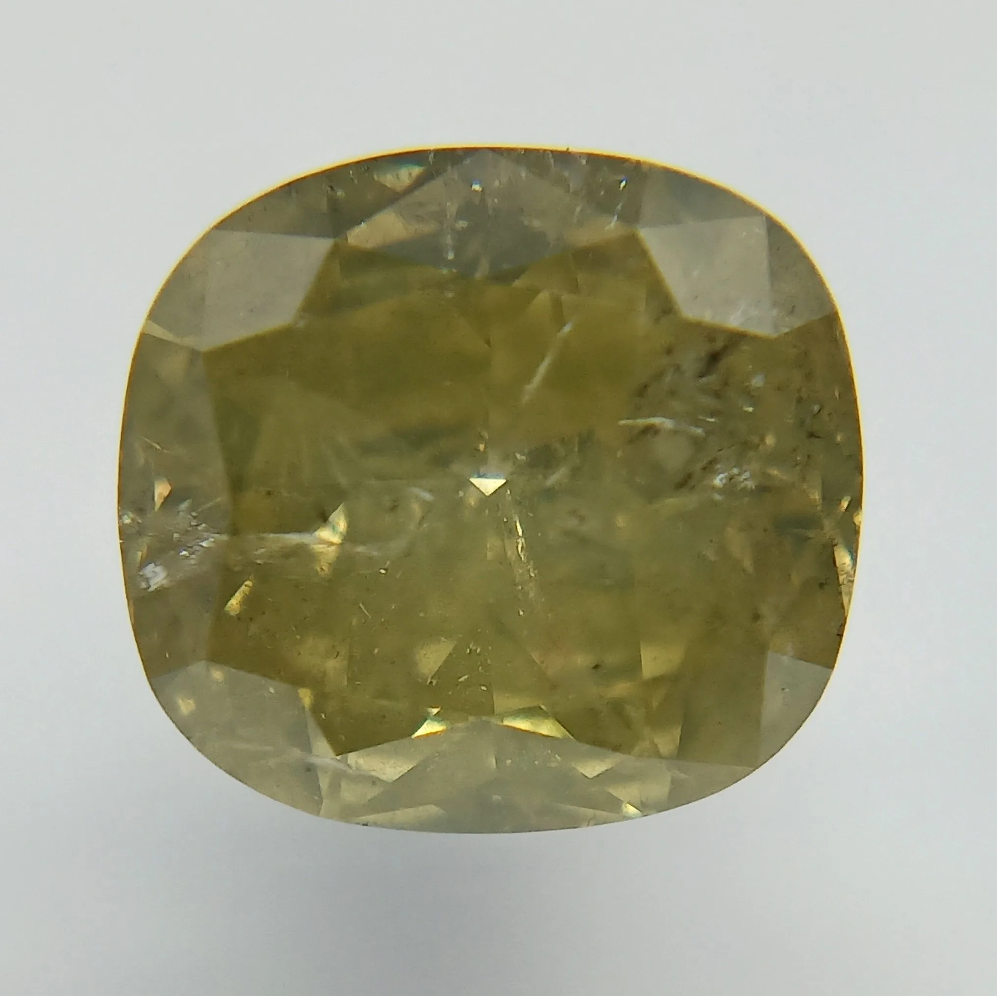 1.03 Carat Cushion Modified Fancy Yellow Natural Diamond