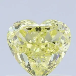 0.77 Carat Heart Fancy Yellow VS2 Natural Diamond