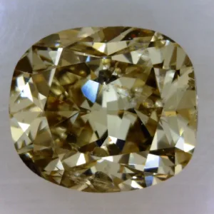 1.01 Carat Cushion Brilliant Fancy Light Brown Yellow SI2 Natural Diamond
