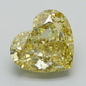 4.58 Carat Heart Fancy Intense Yellow VVS2 Lab Diamond