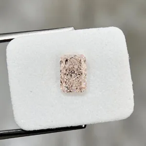 1.52 Carat Radiant Fancy Light Brown Pink VVS2 Natural Diamond