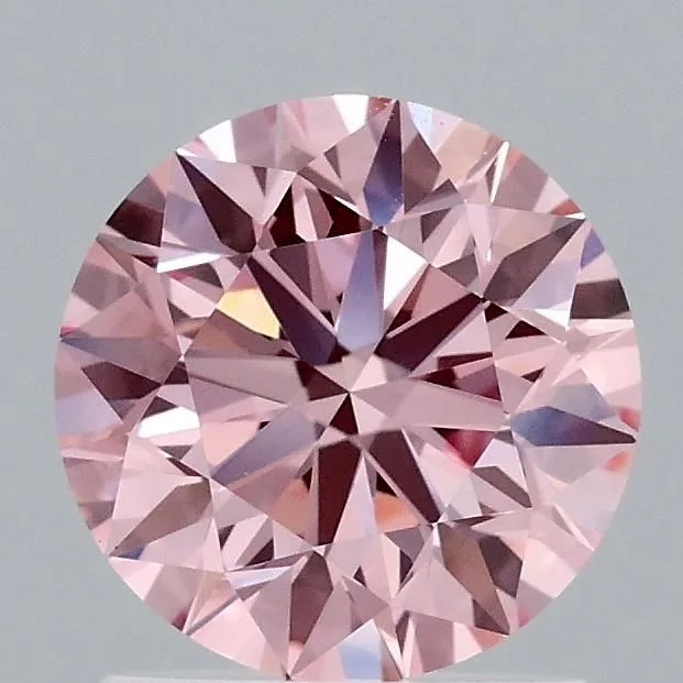 1.4 Carat Round Fancy Vivid Pink VVS2 Lab Diamond