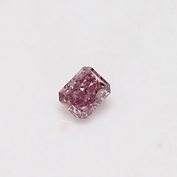 0.11 Carat Radiant Fancy Intense Pink Natural Diamond
