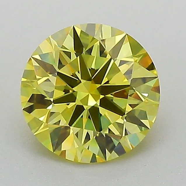 1.31 Carat Round Fancy Intense Yellow VS1 Lab Diamond