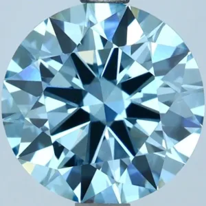 2.5 Carat Round Fancy Vivid Blue VVS2 Lab Diamond