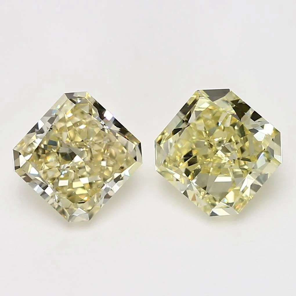 2.22 Carat Radiant Fancy Light Yellow VS2 Natural Diamond