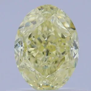 0.8 Carat Oval Fancy Yellow VS2 Natural Diamond