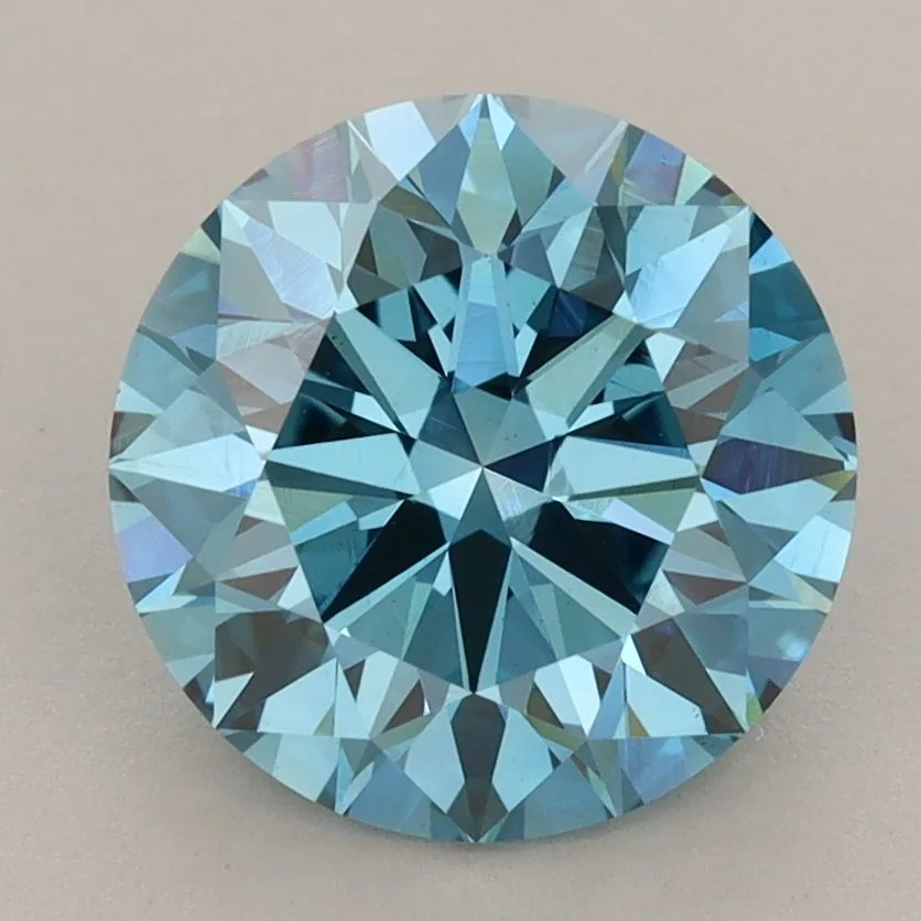 3.21 Carat Round Fancy Vivid Blue VS1 Lab Diamond