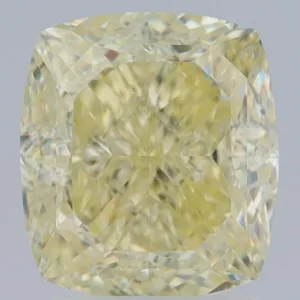 3.02 Carat Cushion Brilliant Fancy Light Yellow VVS2 Natural Diamond