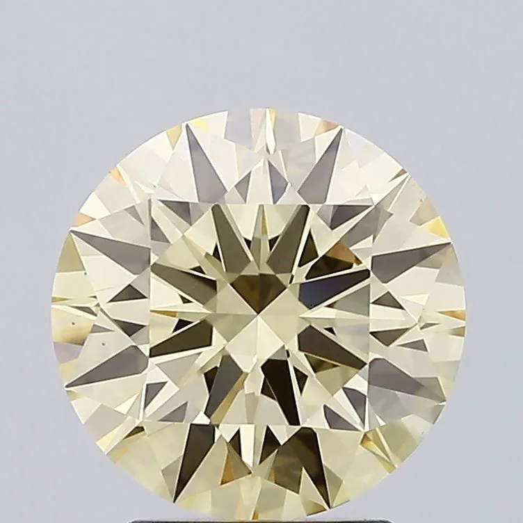 2.6 Carat Round Fancy Yellow VS1 Lab Diamond