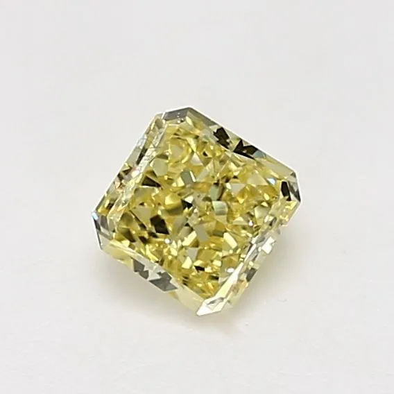 0.61 Carat Radiant Fancy Intense Yellow VS2 Natural Diamond