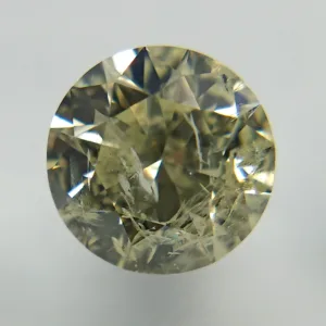 1.5 Carat Round Very Light Yellow I2 Natural Diamond