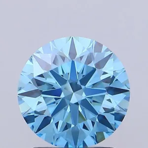 1.16 Carat Round Fancy Vivid Blue VVS2 Lab Diamond