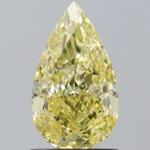 1.29 Carat Pear Fancy Yellow VVS1 Natural Diamond