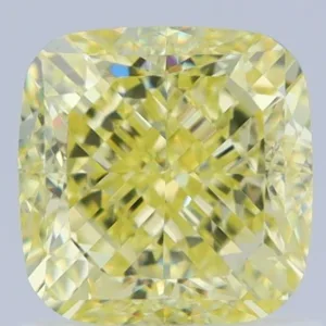 1.35 Carat Cushion Brilliant Fancy Yellow VS1 Natural Diamond