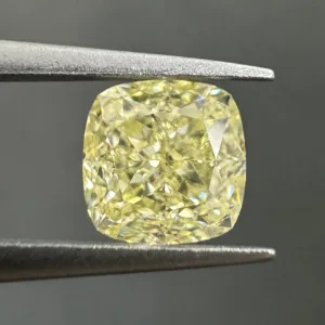 1.02 Carat Cushion Brilliant Fancy Light Yellow VS1 Natural Diamond