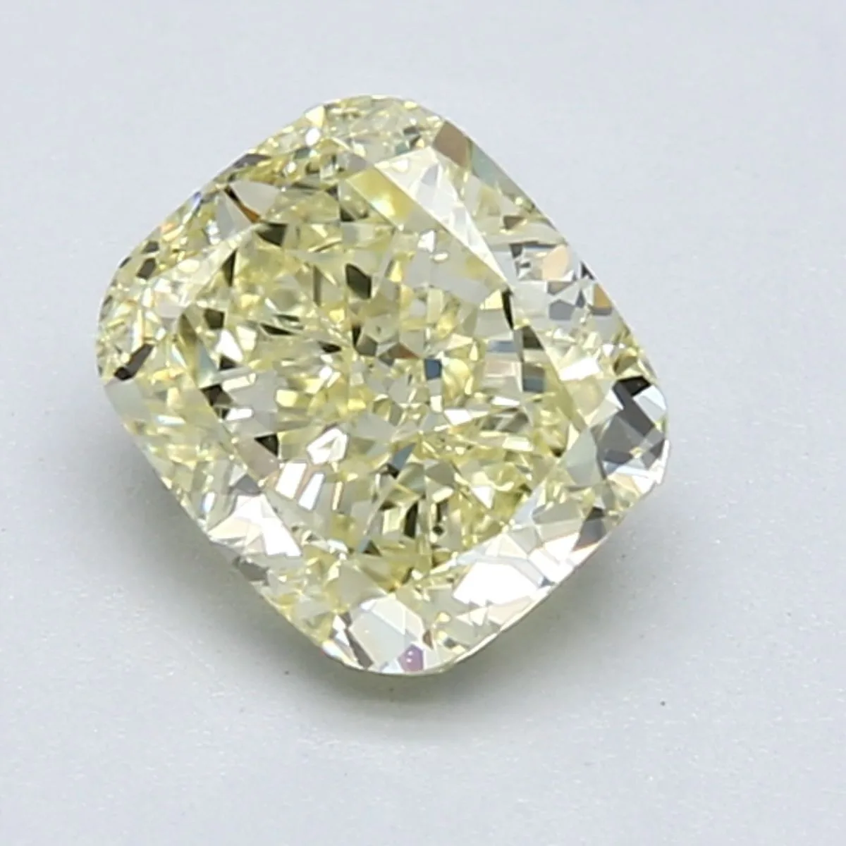 1.52 Carat Cushion Brilliant Fancy Yellow VS2 Natural Diamond